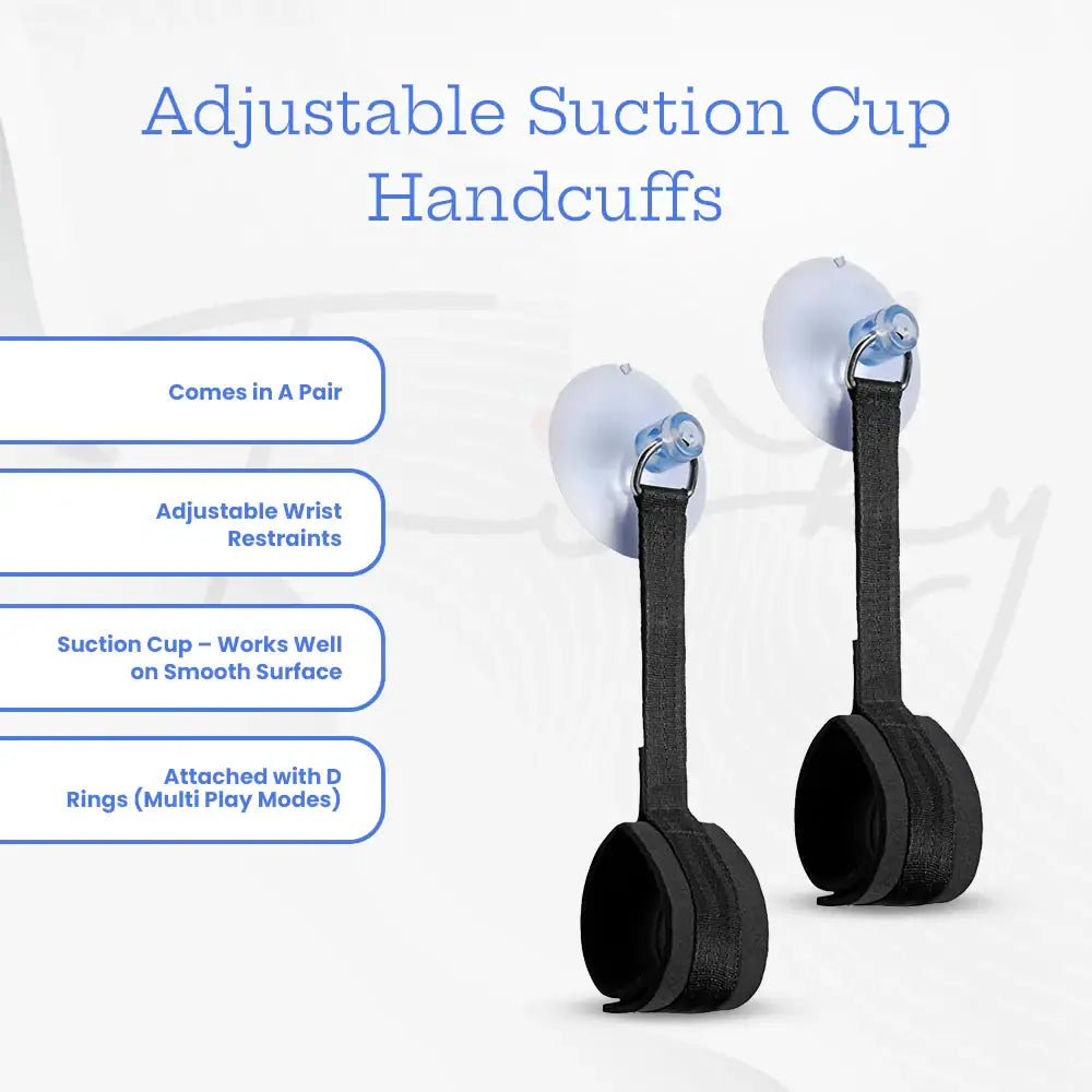 SHOTS Ouch! Adjustable Suction Cup Handcuffs durable cuffs with adjustable straps for comfortable and controlled restraint Singapore