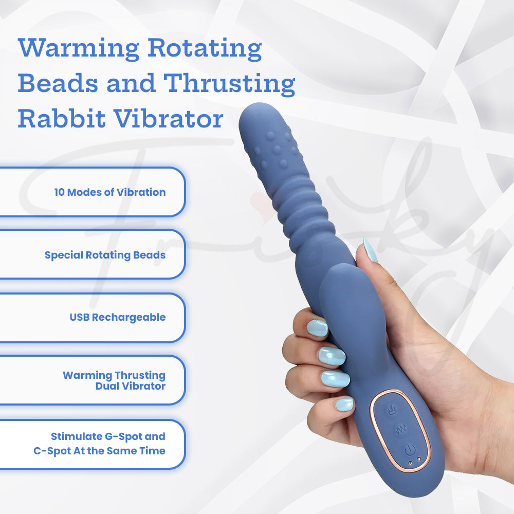 SHOTS - Warming Rotating Beads and Thrusting Rabbit Vibrator