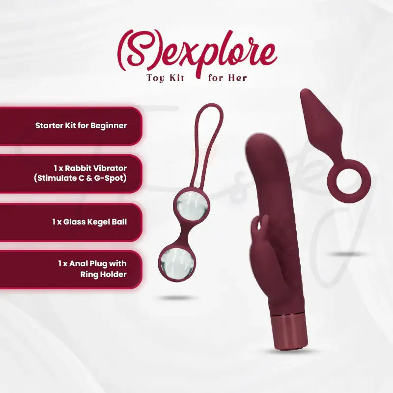 SHOTS (S)explore Toy Kit for Her Includes multiple intimate toys with ergonomic designs for comfortable solo or partner use Singapore