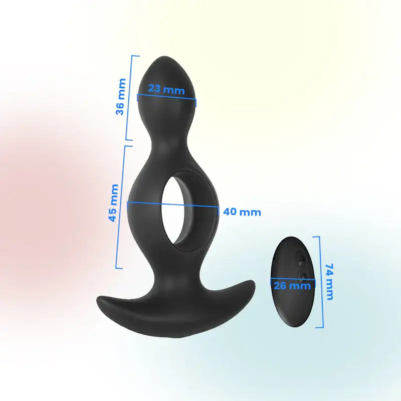 Wiggly Curve - Gourd-Shaped Vibrating Anal Plug with Remote Control - Frisky Business Adult Sex Toys Shop