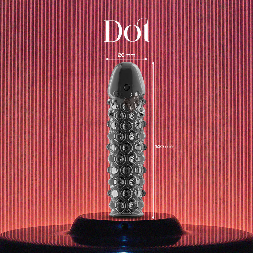 Dot silicone sleeve with dense rounded nodules for stimulation