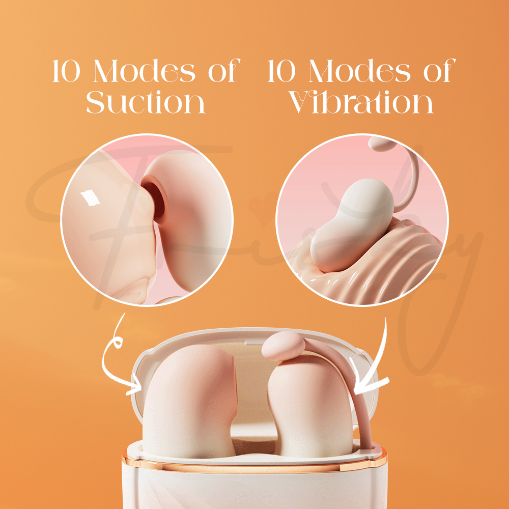 Dream Bean - APP Control 2-in-1 Egg and Suction Vibrator with Casing