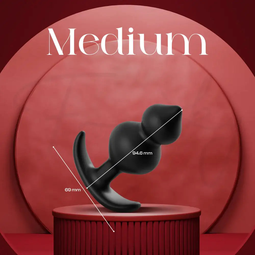 Ecsta Beads - Silicone Butt Plug With Dual Embedded Beads - Frisky Business Adult Sex Toys Shop