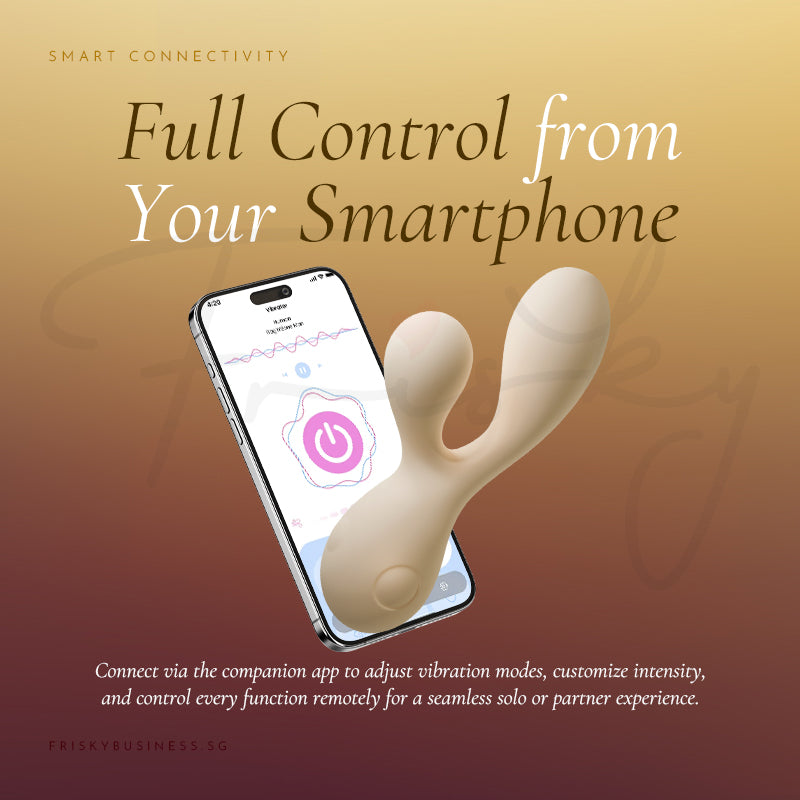 Galaku vibrator with smartphone app control for customizable vibration settings