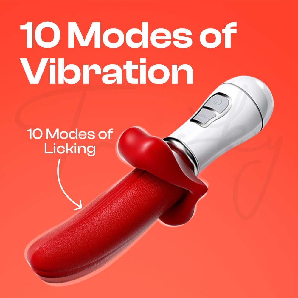 Intima Kiss - Vibrating Tongue Licking G-Spot Vibrator, Adult Female Sex Toys