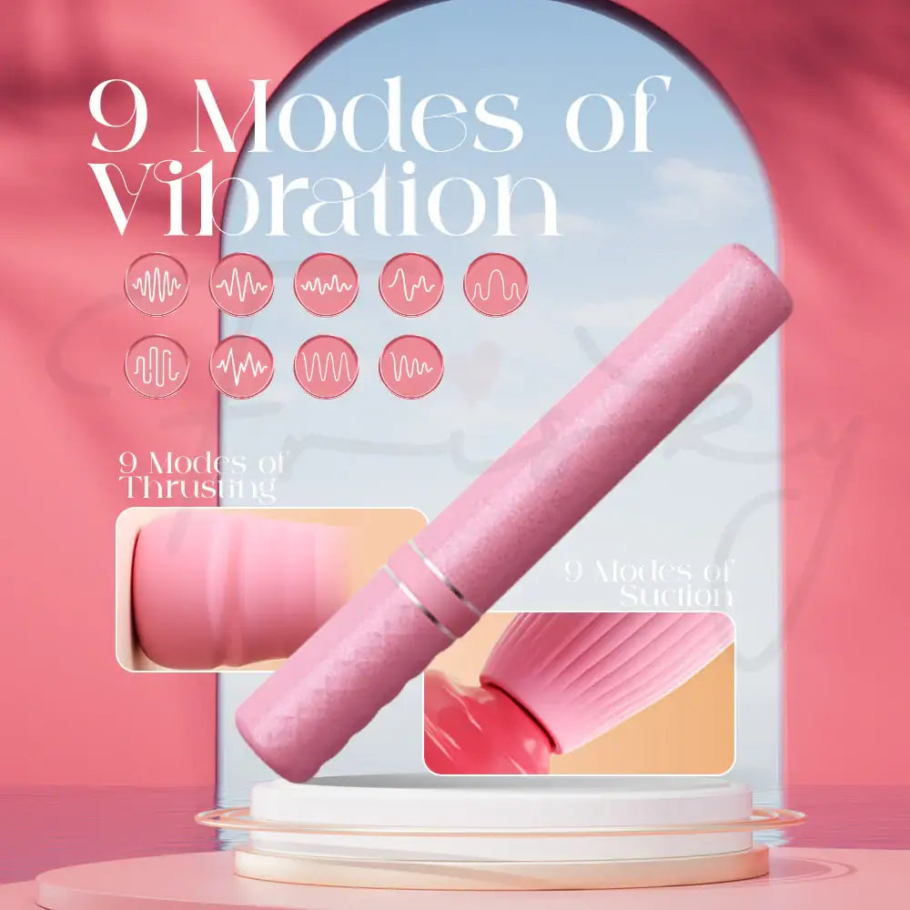 Luvia - Automatic Thrusting Vibrating Suction 3 In 1 Vibrator - Frisky Business Adult Sex Toys Shop
