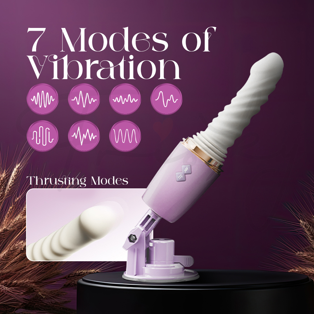 Vibrator displaying seven vibration modes with icons indicating intensity levels.