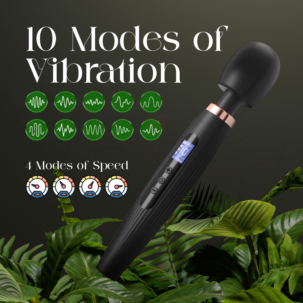 Nightflare  - LCD Screen Display Large AV Wand Vibrator