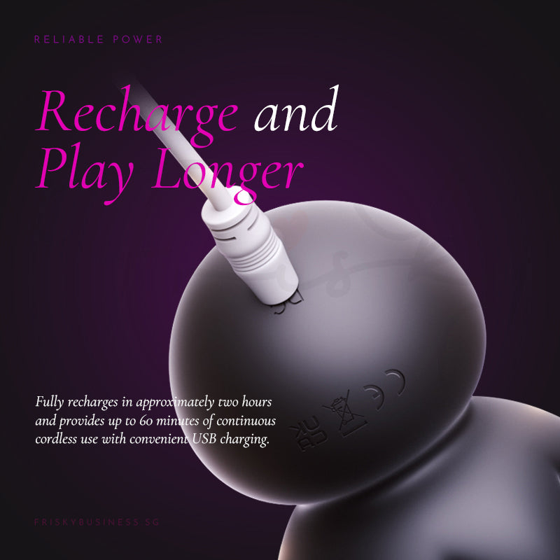 USB rechargeable Octa glans massager with magnetic charging for convenient daily use