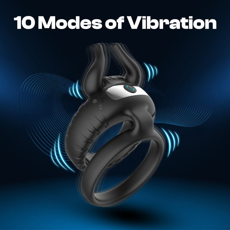 Ox Overdrive - Vibrating Dual Cock Ring