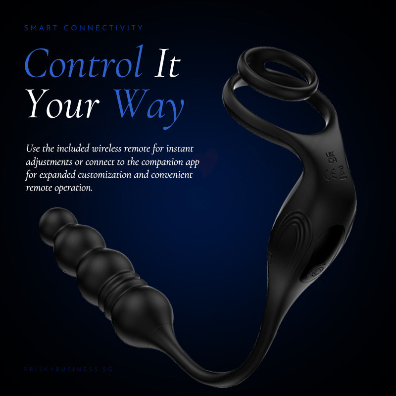 Smartphone app controlling Phantom Reach prostate massager for customizable remote vibrations