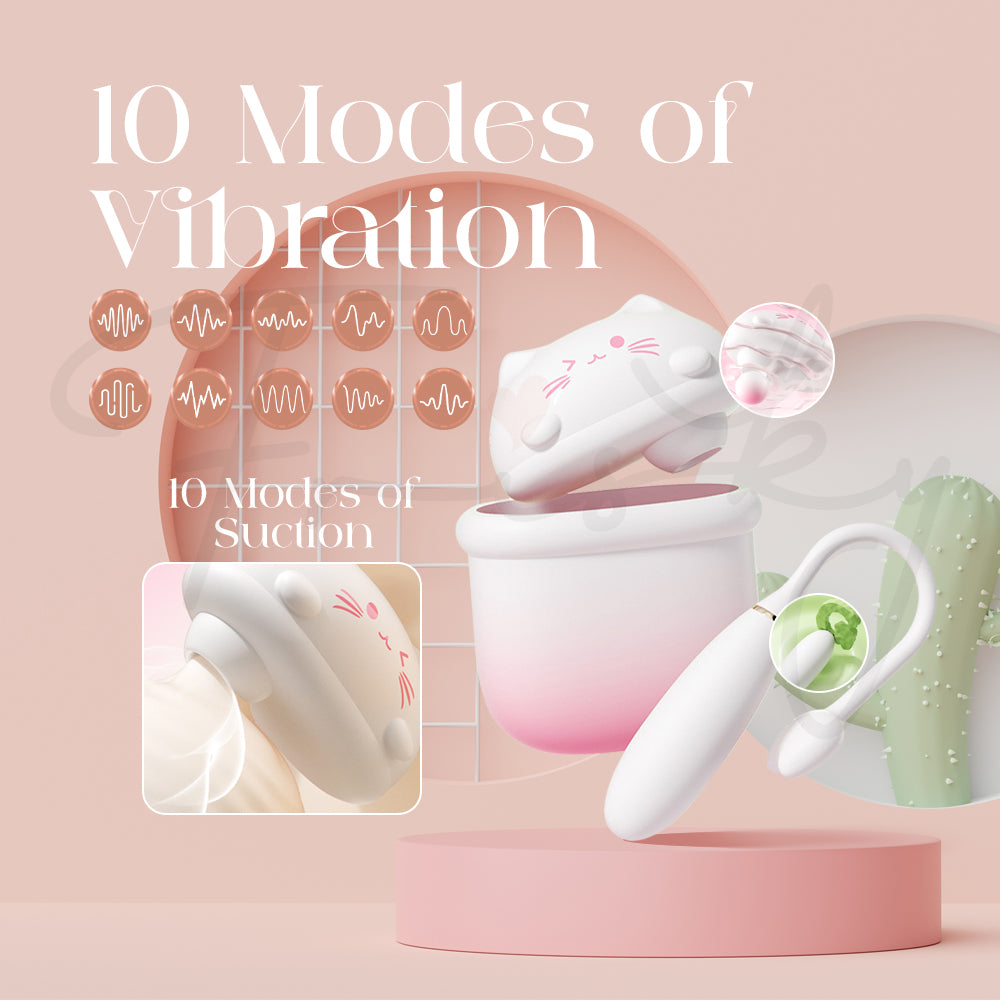 Pudding Meow - APP Control Suction + Egg Vibrator with Casing