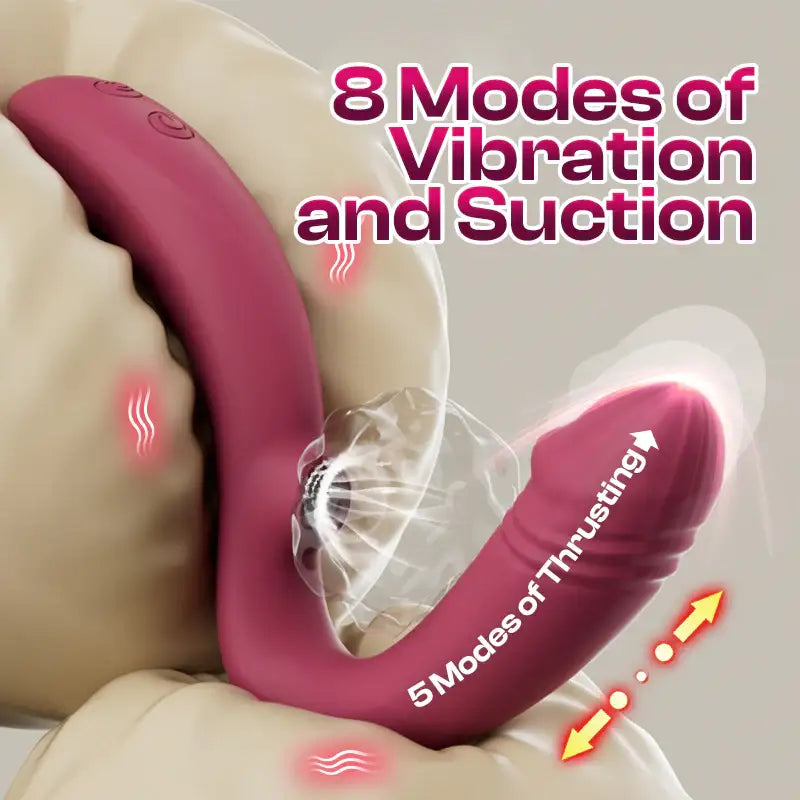 Pulse Grip - Female APP Control Thrusting and Suction Vibrator - Frisky Business Adult Sex Toys Shop
