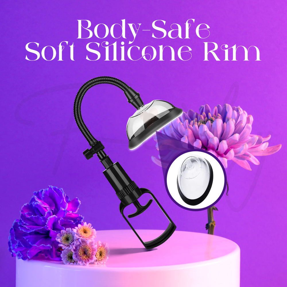 Transparent Pump Lush suction cup shown in clear ABS design, emphasizing visibility and premium finish.