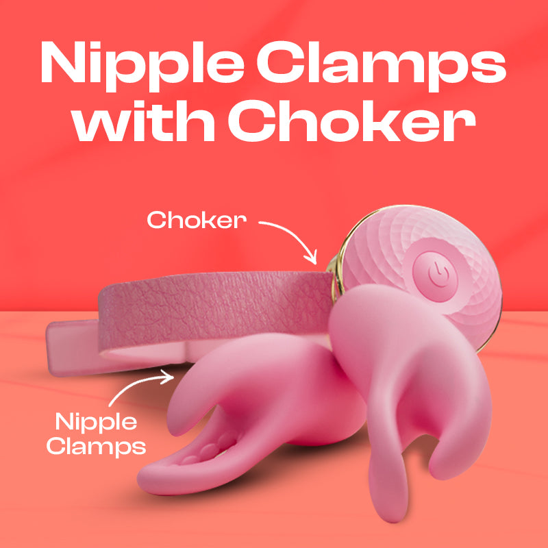 Q’Queen – Wired Vibrating Nipple Clamps