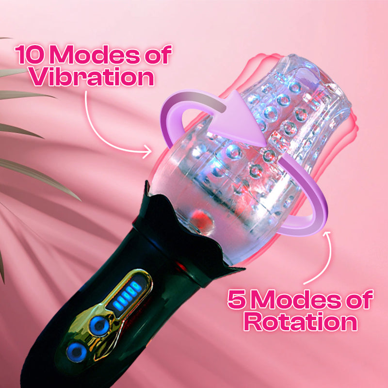 Rocket Glow - Rotating Masturbator and Penis Trainer