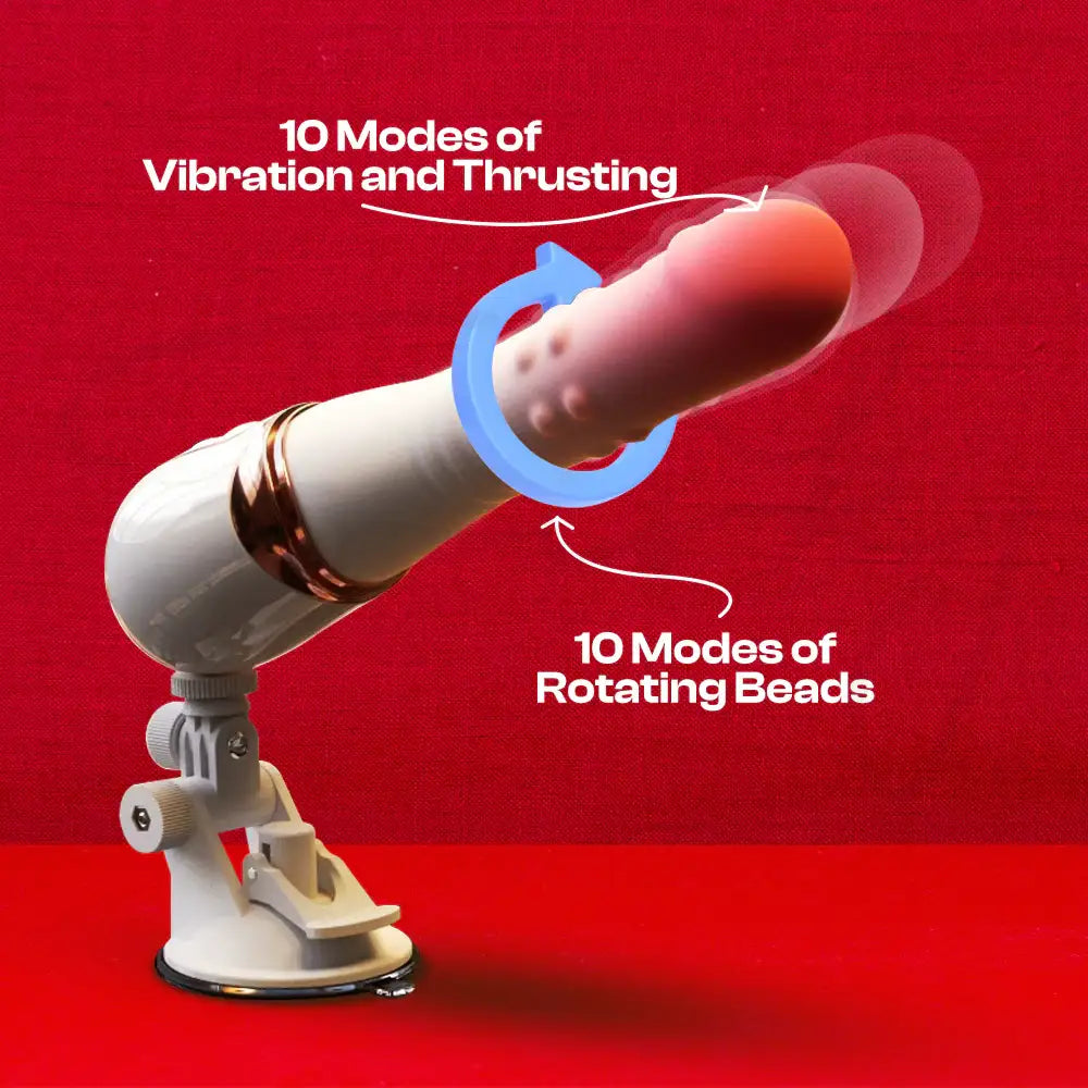 Soul Choice Mi Ai - Ombre Pink Thrusting Sex Machine With Rotating Beads - Frisky Business Adult Sex Toys Shop