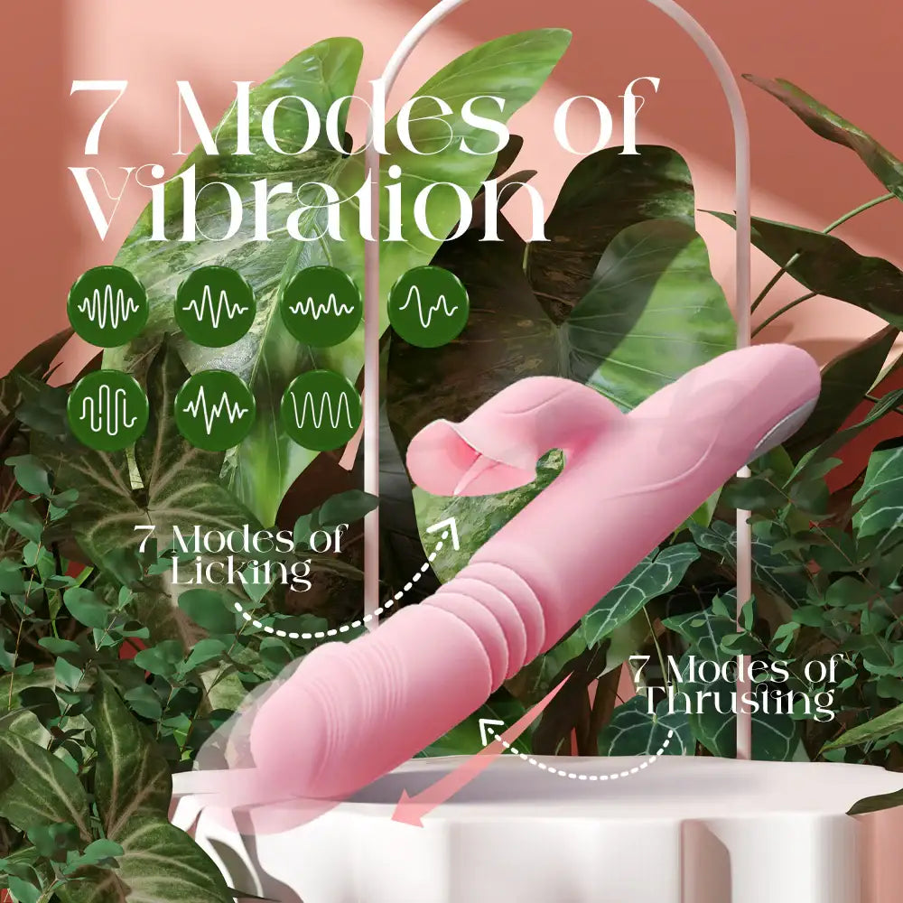Throsé - Thrusting Dual Vibrator with Licking - Frisky Business Adult Sex Toys Shop