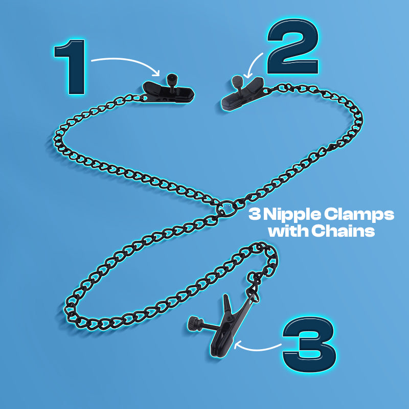 Trinity Ties - Y-shaped Nipple Clamps with Chains