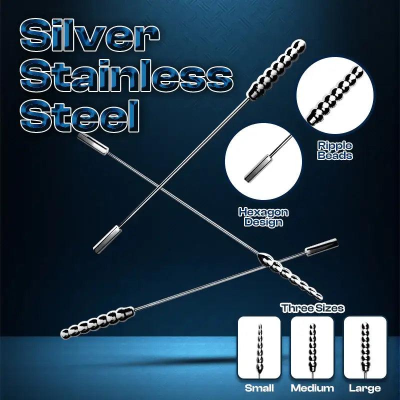 Twin Thrill - Stainless Steel Dual-ended Urethral Soundings - Frisky Business Adult Sex Toys Shop