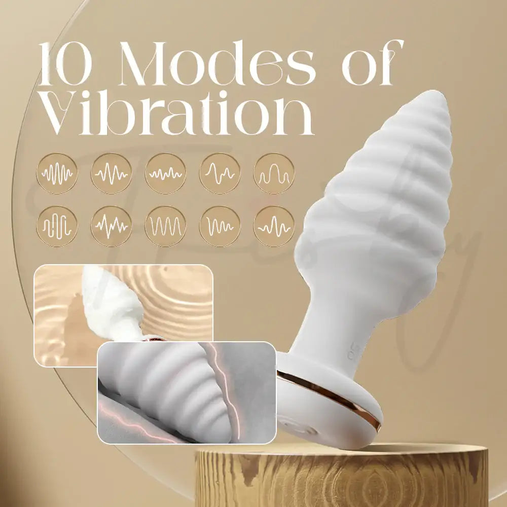 Unicorn Twist - Spiral Butt Plug Vibrator with APP Control - Frisky Business Adult Sex Toys Shop
