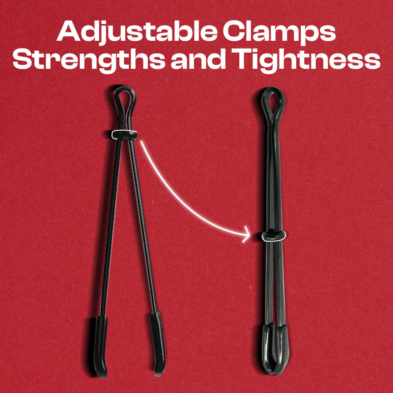 Vow V - V-Shaped Black Nipple Clamps