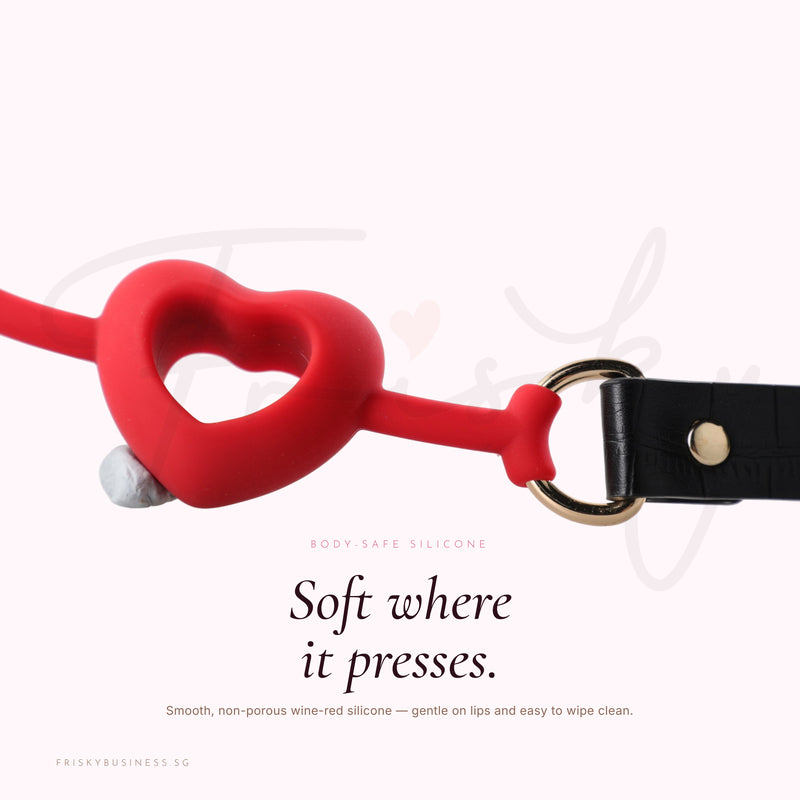 Sweetheart Open Gag — Silicone & PU Leather