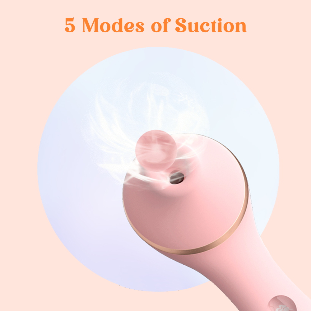 Product with suction feature on a light pink background