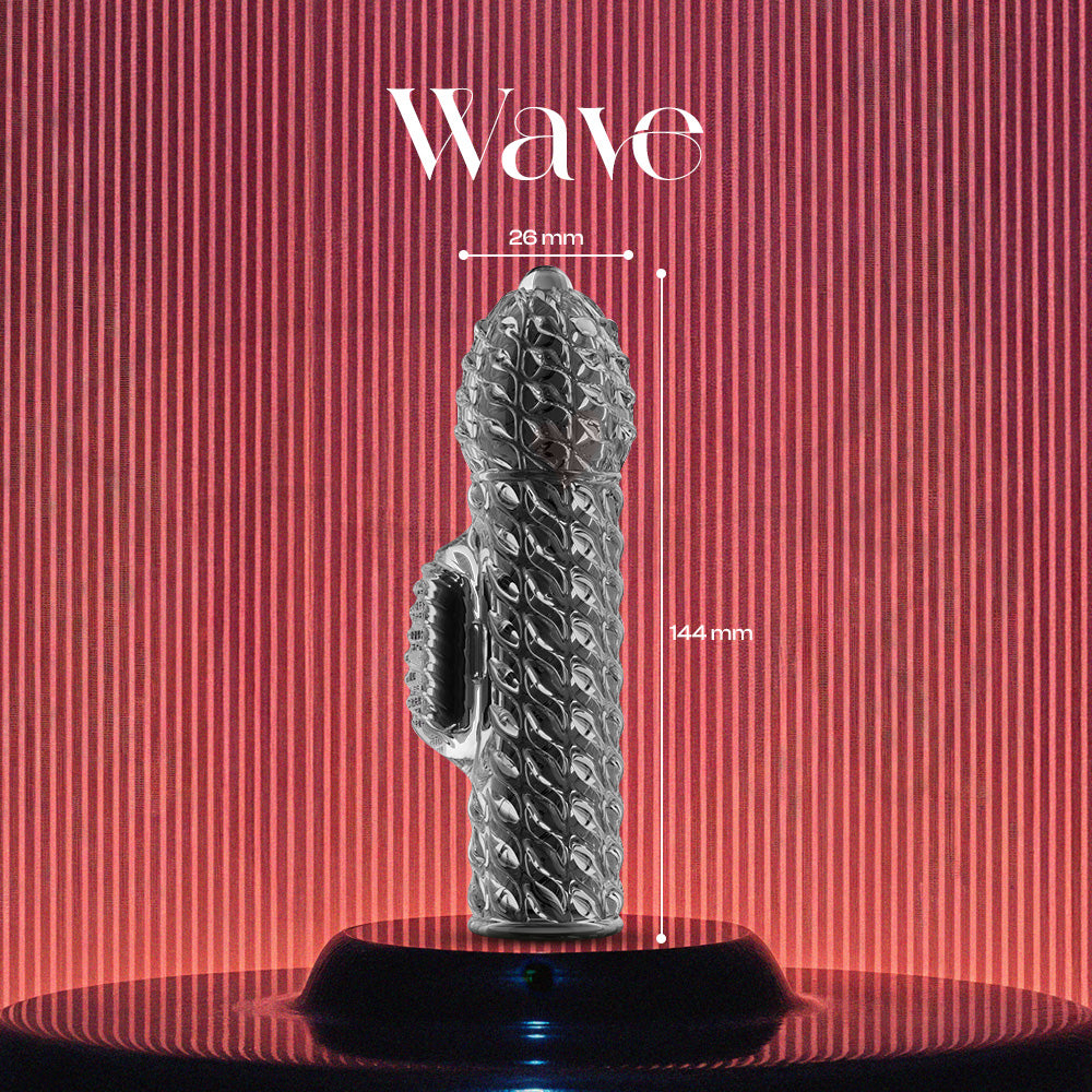 Wave sleeve featuring spiral ridges and curved textured design