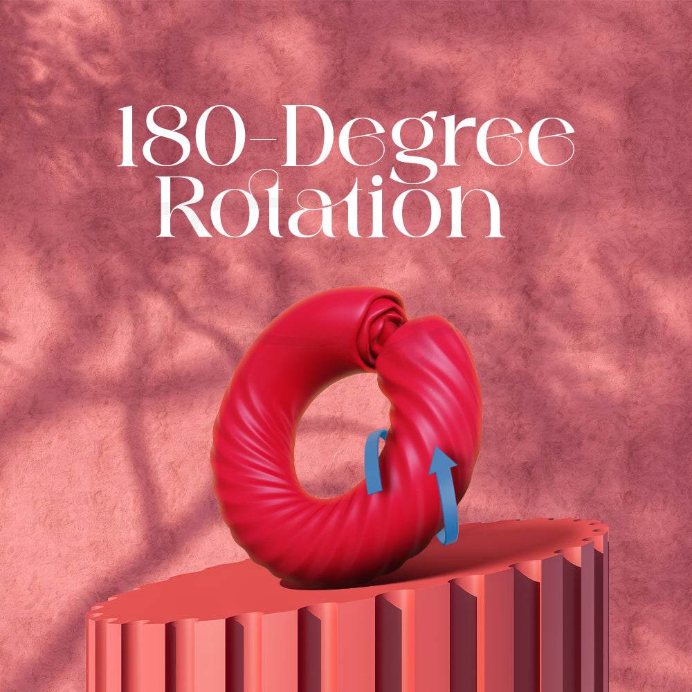 Flexible cock ring demonstrating unique 180 degree rotation transformation feature