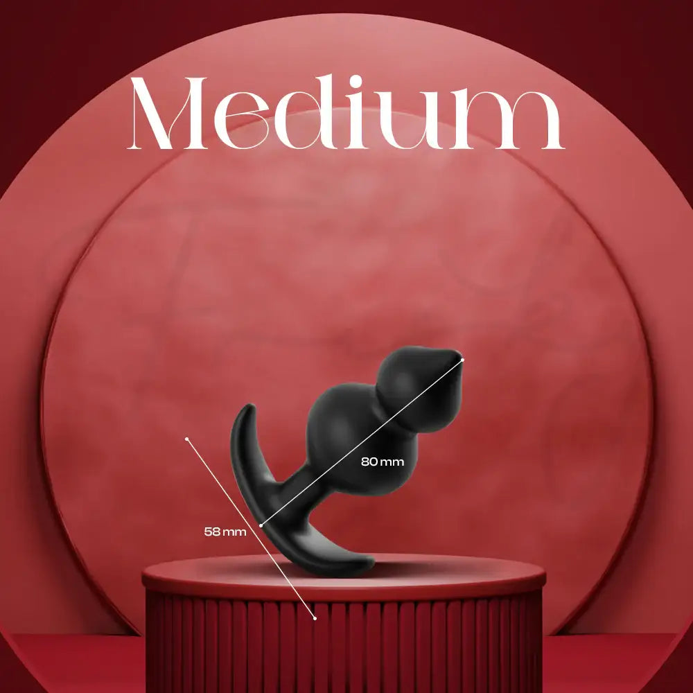 Ecsta Beads - Silicone Butt Plug With Dual Embedded Beads - Frisky Business Adult Sex Toys Shop