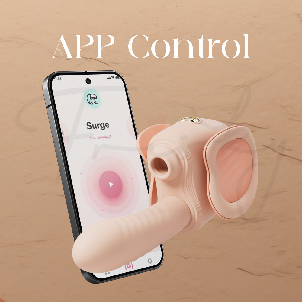 App-controlled mini sex machine synced with smartphone for remote pleasure