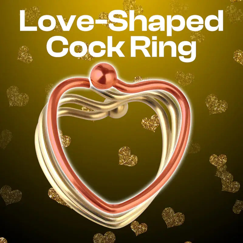Golden Heart - Stainless Steel Cock Ring - Frisky Business Adult Sex Toys Shop