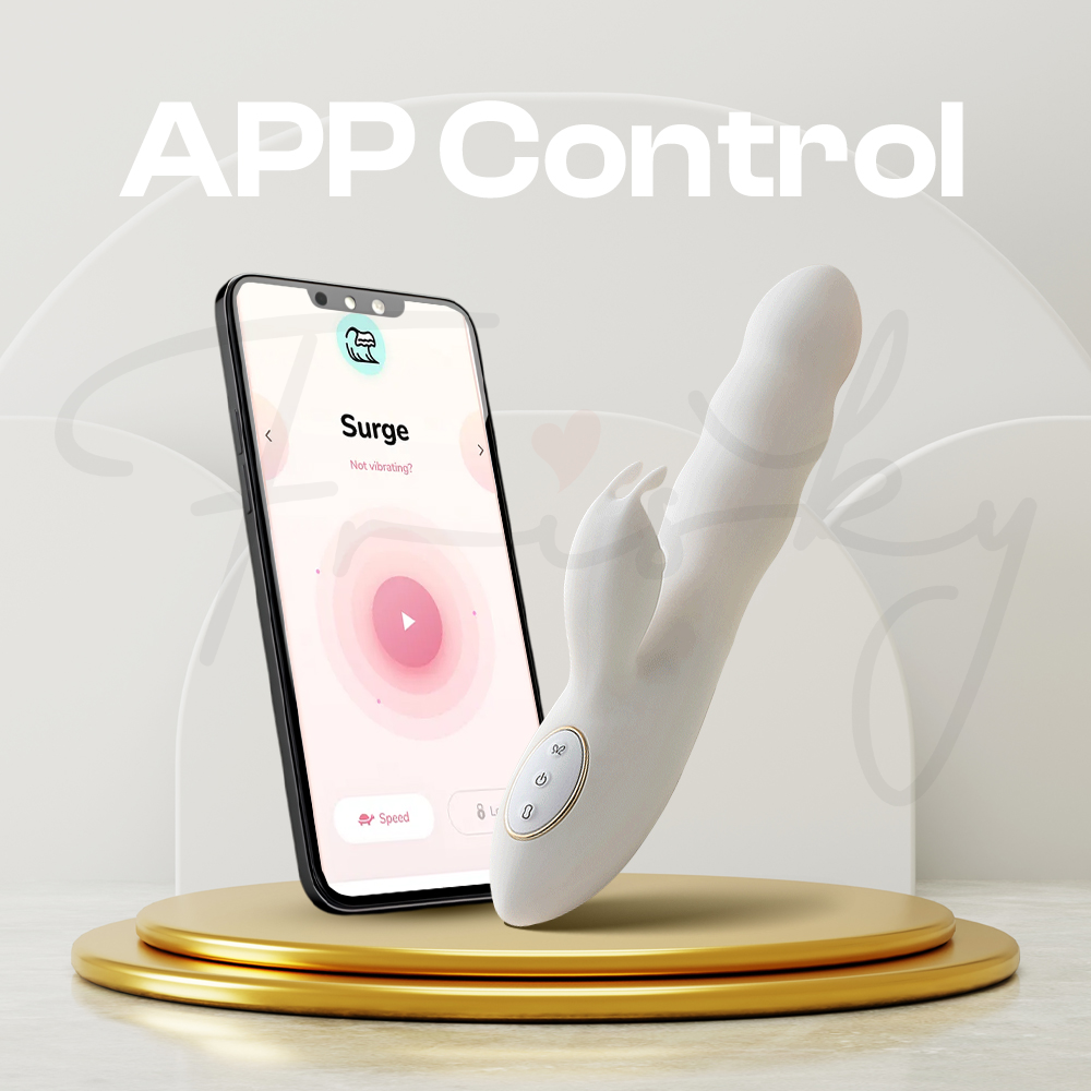 Hi-Bunny - Rabbit G-Spot Clitoral Stimulator APP Control Vibrator, Adult Female Rechargeable Sex Toy