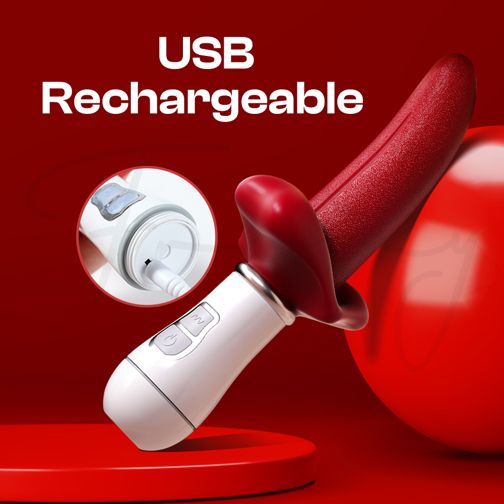 Intima Kiss - Vibrating Tongue Licking G-Spot Vibrator, Adult Female Sex Toys