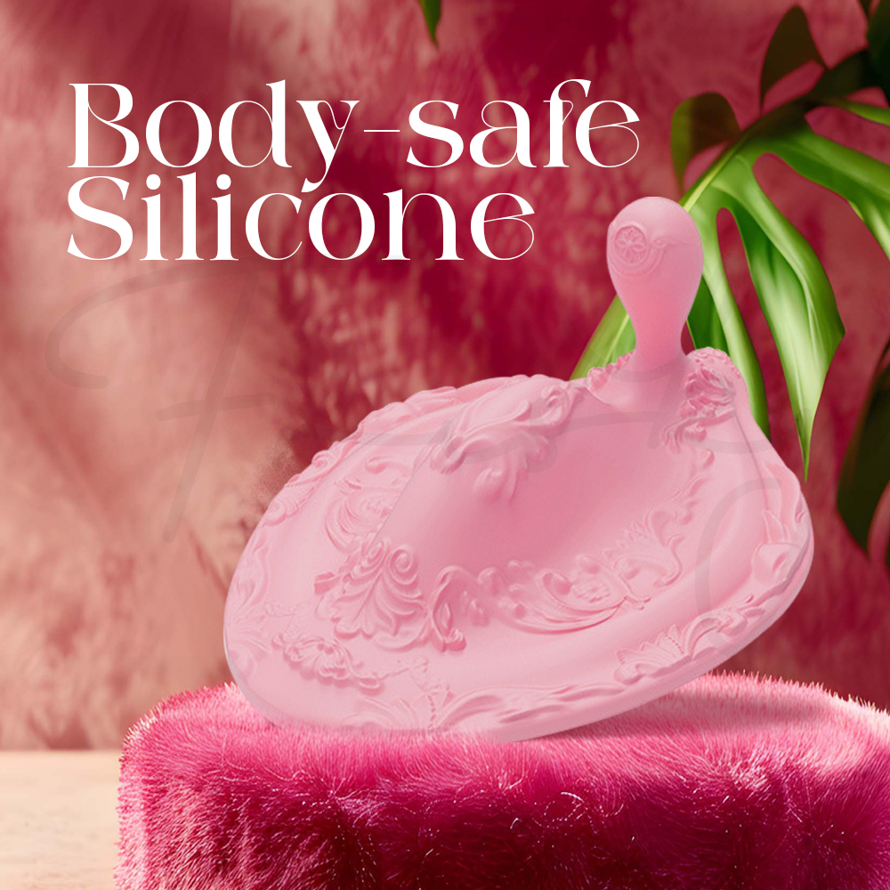 Close-up of Mystic Flame mat emphasizing soft, body-safe silicone material.