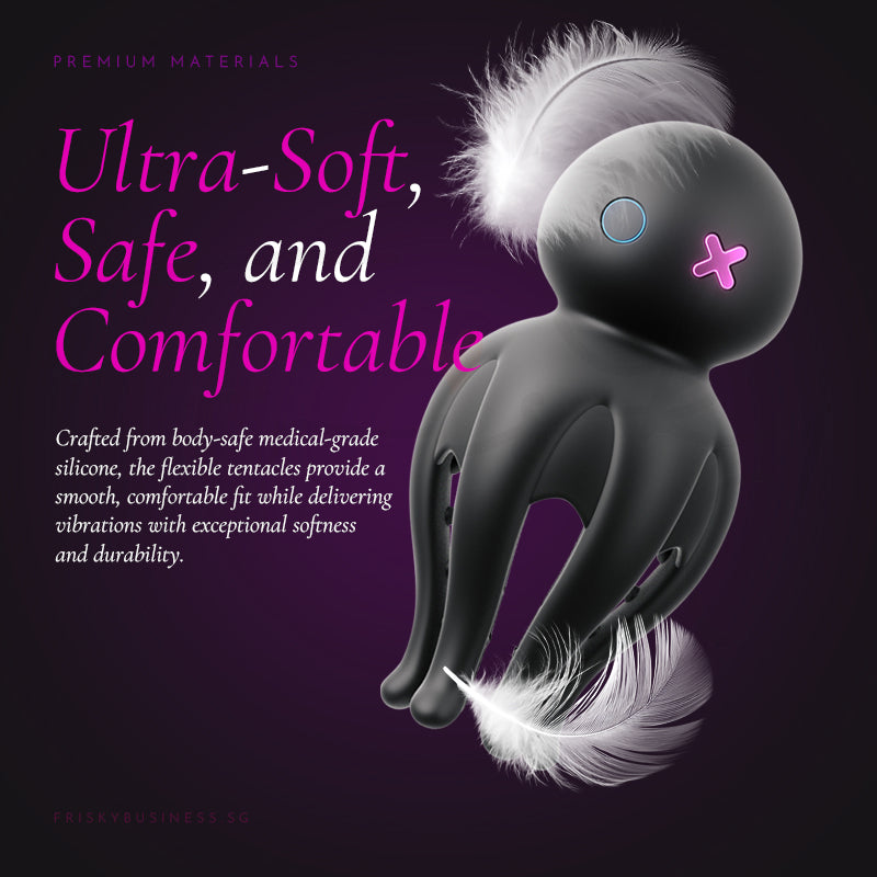 Body-safe silicone Octa glans massager with soft, smooth, and comfortable finish