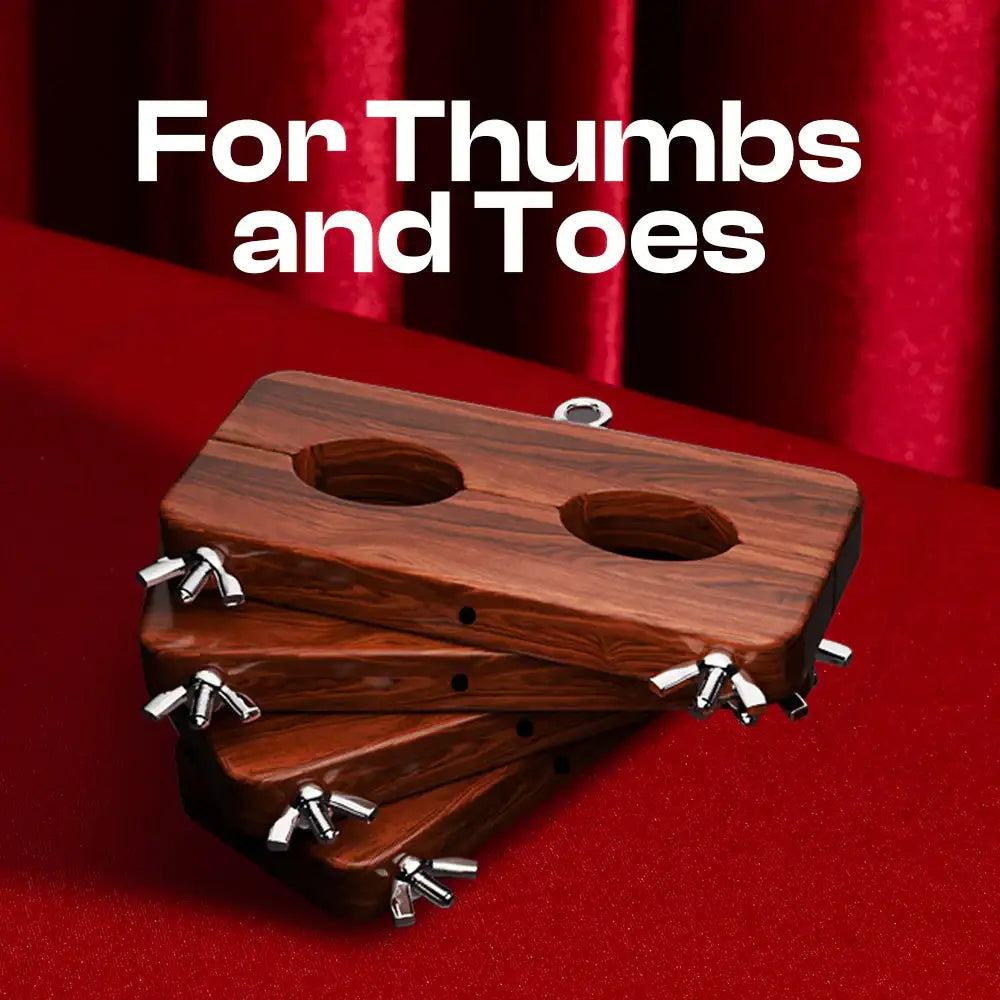 Primal Bind - Pearwood Shackles for Wrist, Thumbs and Toes - Frisky Business Adult Sex Toys Shop