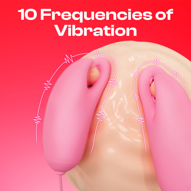 Q’Queen – Wired Vibrating Nipple Clamps