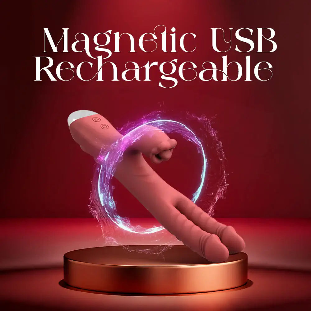 Scarlet Trio - Dual Head Dildo Triple Stimulation Vibrator - Frisky Business Adult Sex Toys Shop