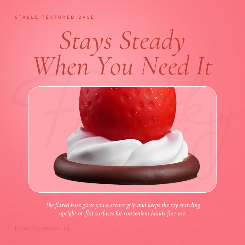 Stays Steady When You Need It close-up of the plug’s cream and chocolate base