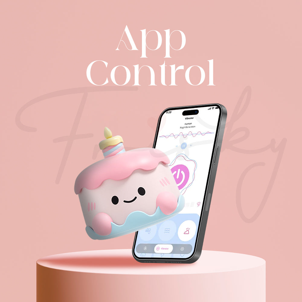 Pink device beside smartphone showing wireless app control functionality