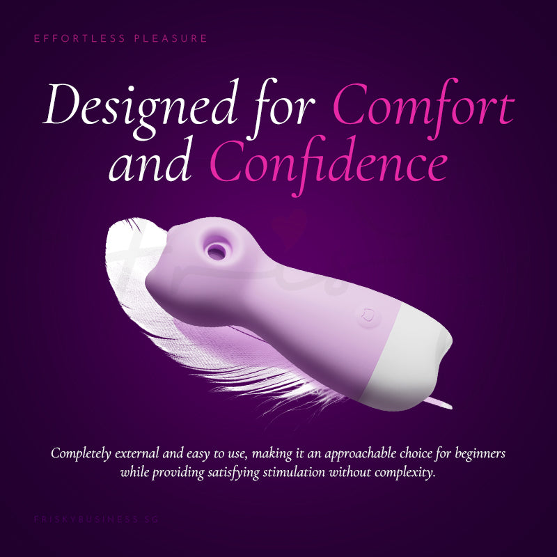 Purple and white device with text on a purple background