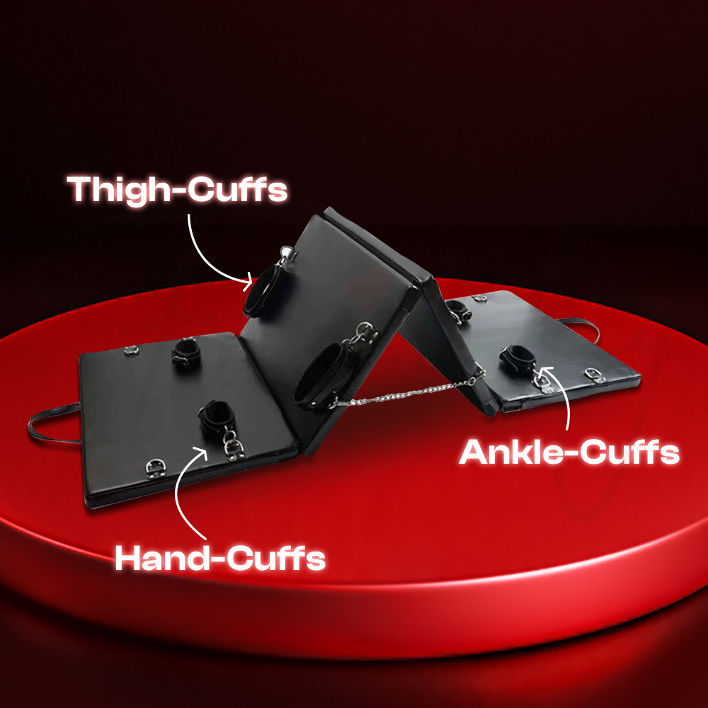 Total Surrender – BDSM Full Body Bondage Foldable Mattress With Multiple Cuff Set