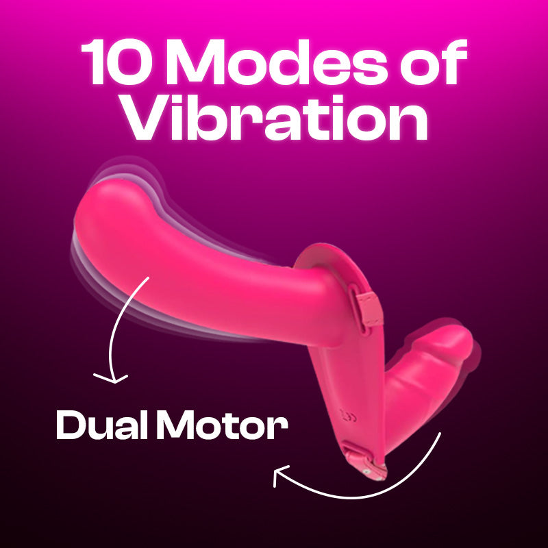 United Intimate - Dual-ended Strap-On Vibrating Dildo