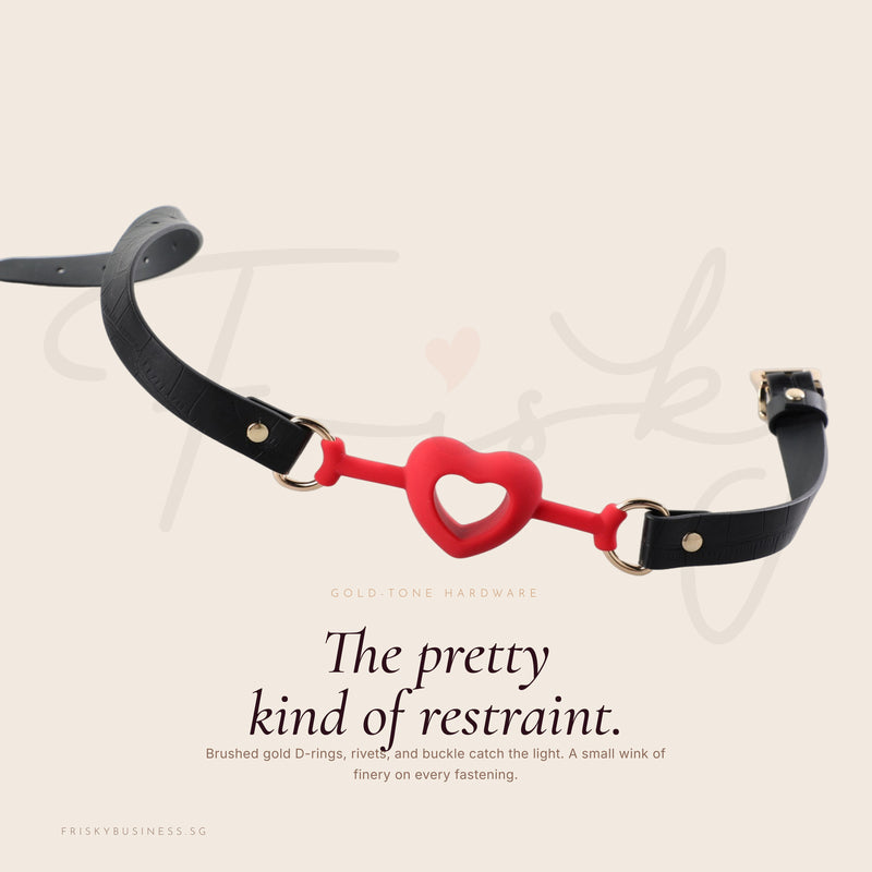 Sweetheart Open Gag — Silicone & PU Leather