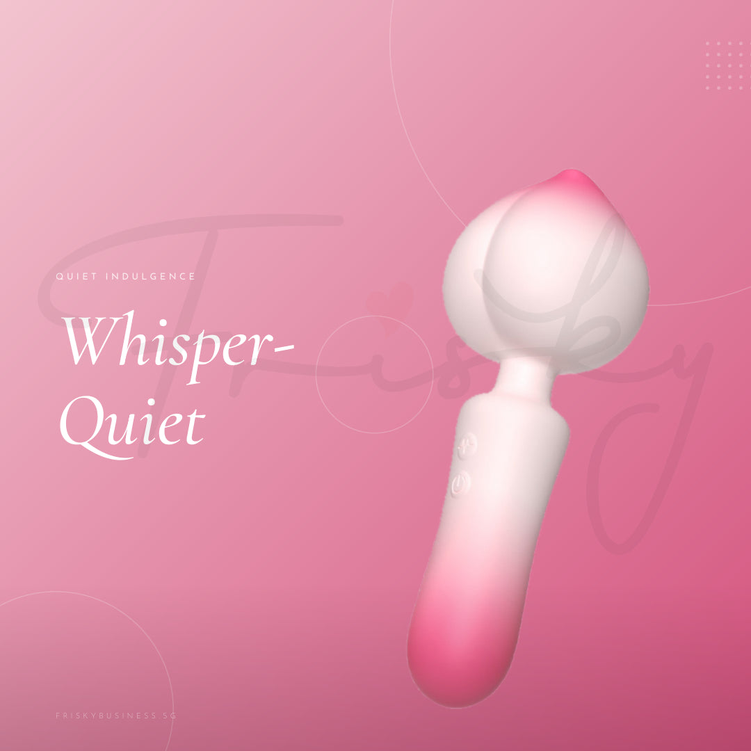 Rechargeable vibrator highlighting multiple intensity settings and quiet operation