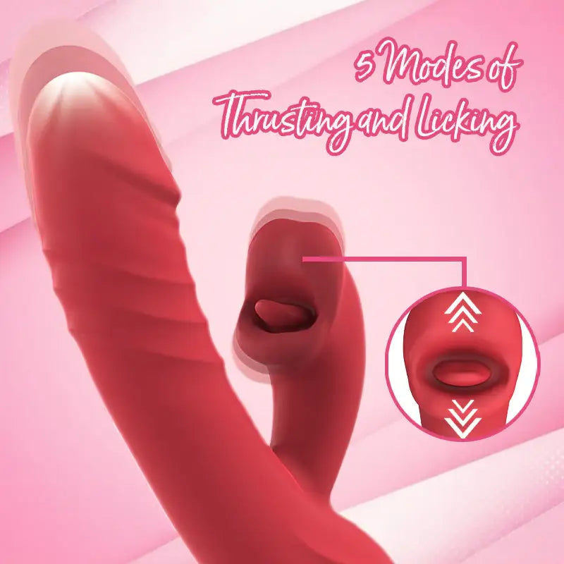 Gentle Touch - Thrusting Dual Vibrator With Licking - Frisky Business Adult Sex Toys Shop