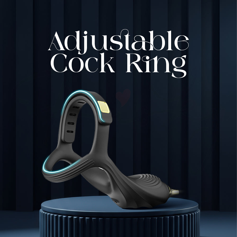 Alpha Ring showing flexible adjustable cock ring for secure personalised fit.