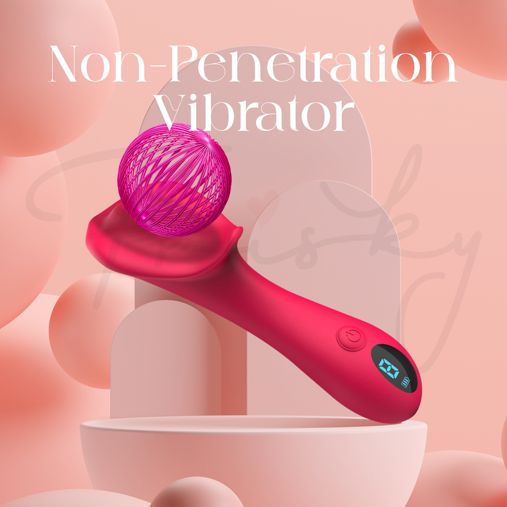 Eternal Bloom angled to show its petal-like curves designed for clitoral, labia, and vaginal opening massage.